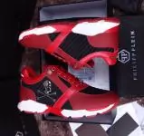 philipp plein solde chaussure driving skull red